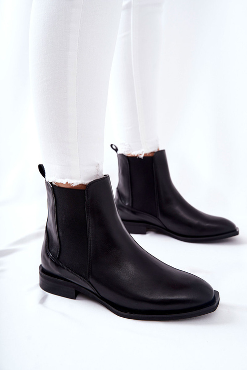 Шкіряні черевики Chealseas Laura Messi Black 2353