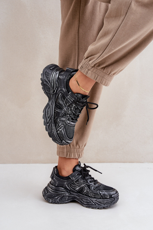 Жіночі Кросівки З Дефектами На Платформі Чорні Seladwen