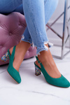 Жіночі човники Sergio Leone SK788 Green Lati Galanter на шпильці