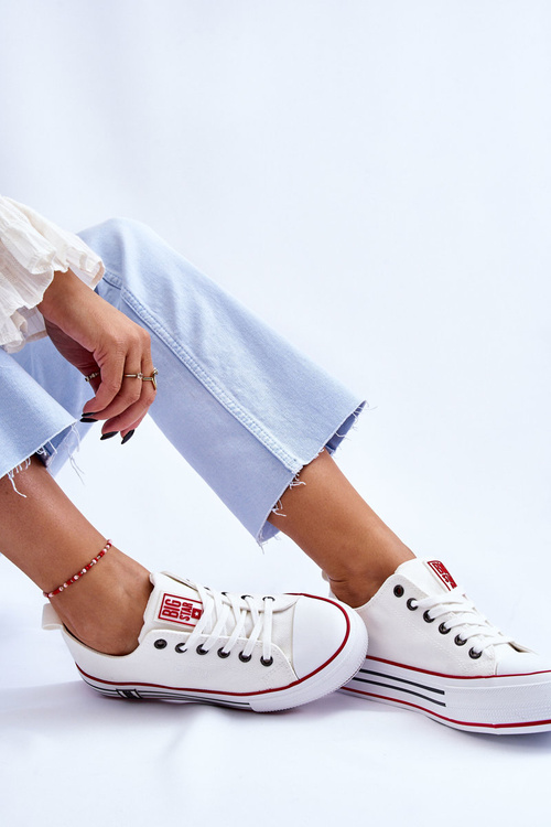 Жіночі тканинні кросівки на платформі Big Star LL274180 Білі