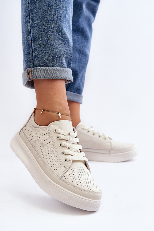 Жіноче шкіряне спортивне взуття Кросівки білі Failla