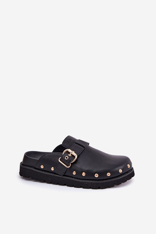 Шкіряні Клапці Жіночі На Платформі Big Star RR274A378 Чорні