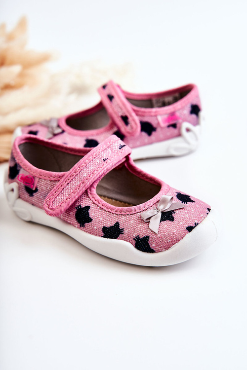 Дитячі тапочки балерини Befado з бантом 114X480 рожеві