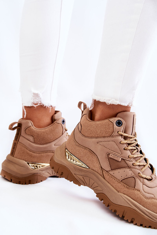 Жіноче високе спортивне взуття Memory Foam System Big Star KK274355 Beige