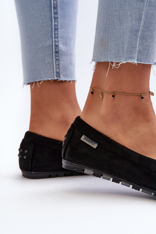 Жіночі чорні мокасини зі штучної замші Amrutia