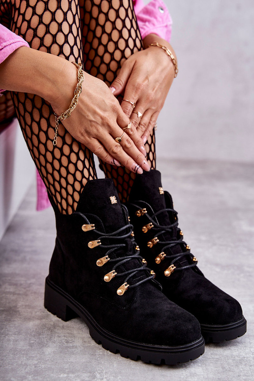Класичні жіночі замшеві чоботи Telma чорного кольору