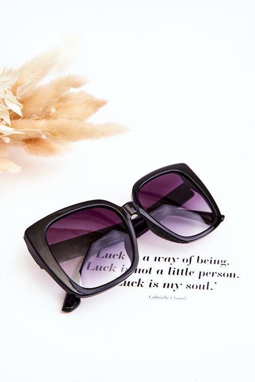 Жіночі сонцезахисні окуляри з блискітками M2354 Чорні