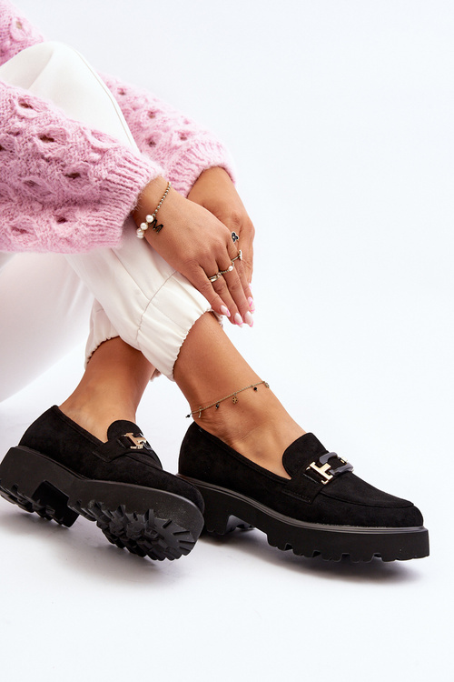 Жіночі лофери з орнаментом Black Omavia