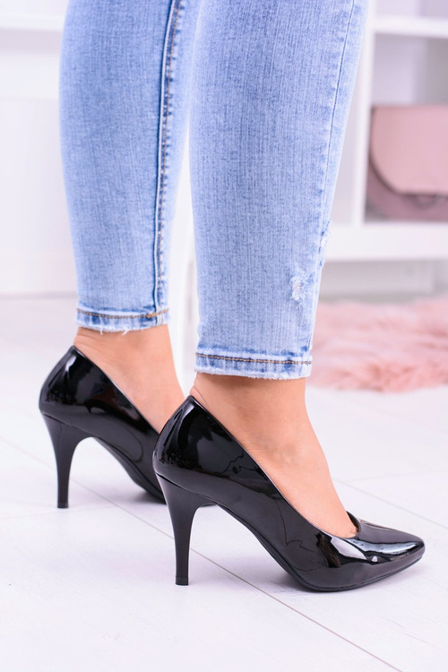 Туфлі на шпильці Sergio Leone Lacquered Black Greca