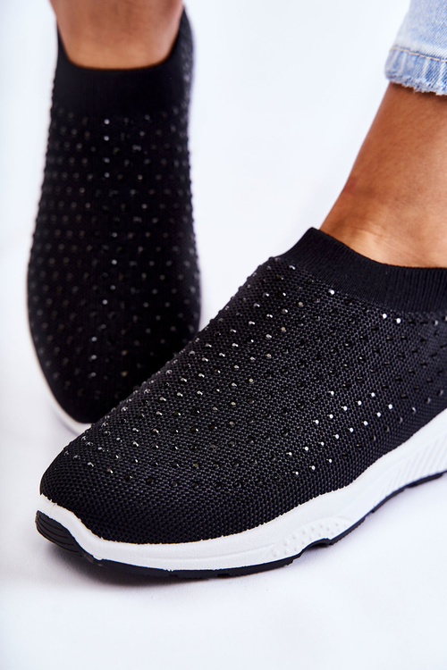 Жіноче спортивне взуття з цирконами Чорний Calsey