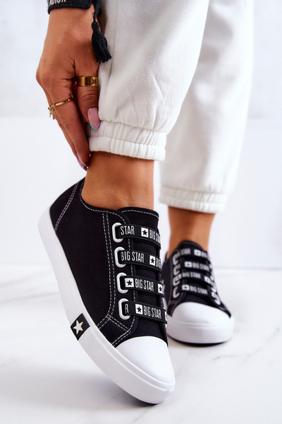 Жіночі кросівки зі шнурком BIG STAR HH274098 Чорні