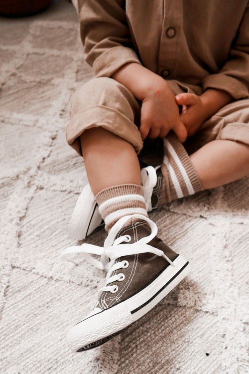 Дитячі високі кросівки хакі Filemon