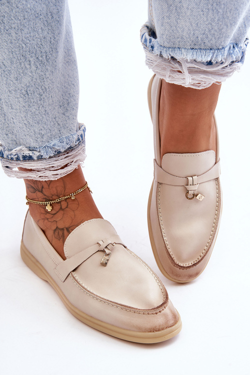 Жіночі класичні мокасини бежеві Cortez