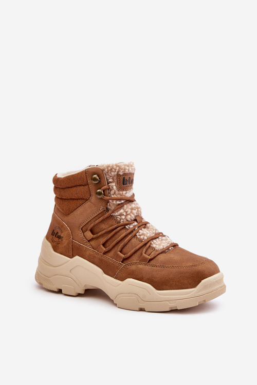 Теплі жіночі ботильйони Lee Cooper LCJ-24-03-3061L Коричневий