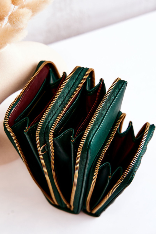 Гаманець Сумочка 2в1 На Блискавці Зелена Феміда