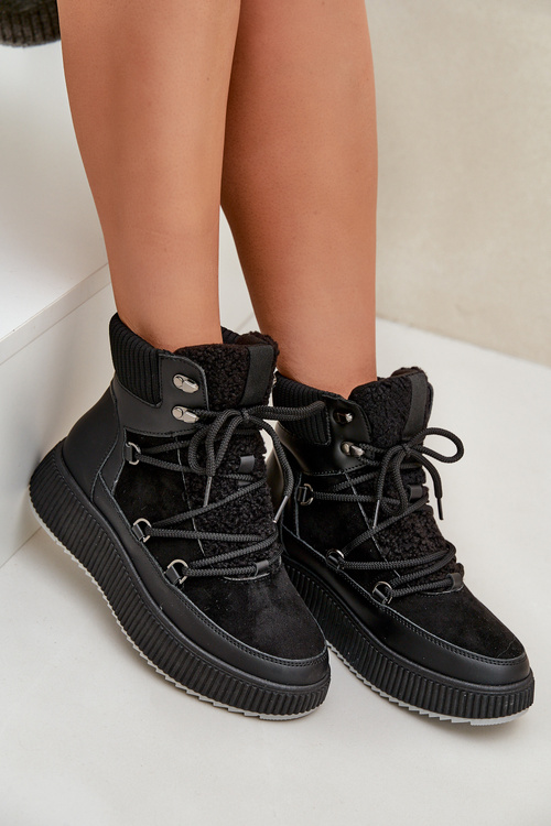 Низькі Снігові Черевики На Платформі Чорні Naliora