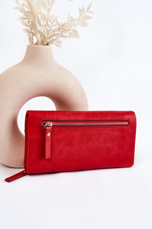 Жіночий великий гаманець на магніті Red Connes