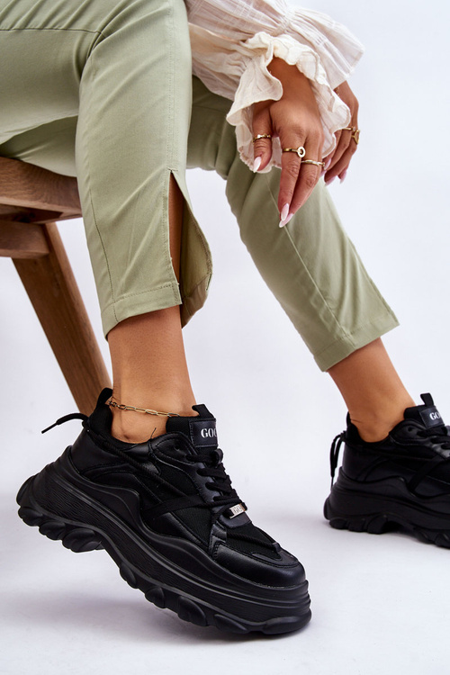 Спортивне взуття на масивній платформі GOE LL2N4030 Чорний