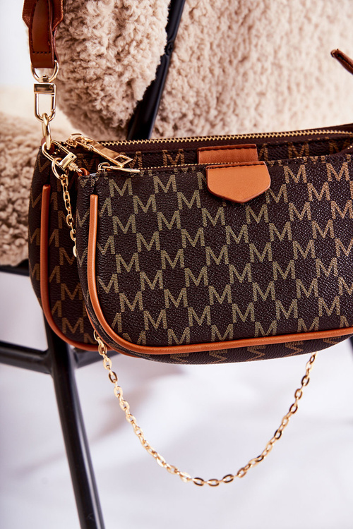 Жіноча сумка 3в1 коричнева Bormea