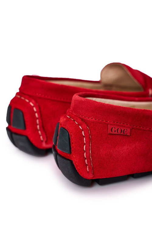 Замшеві повсякденні лофери GOE HH1N4066 Червоні