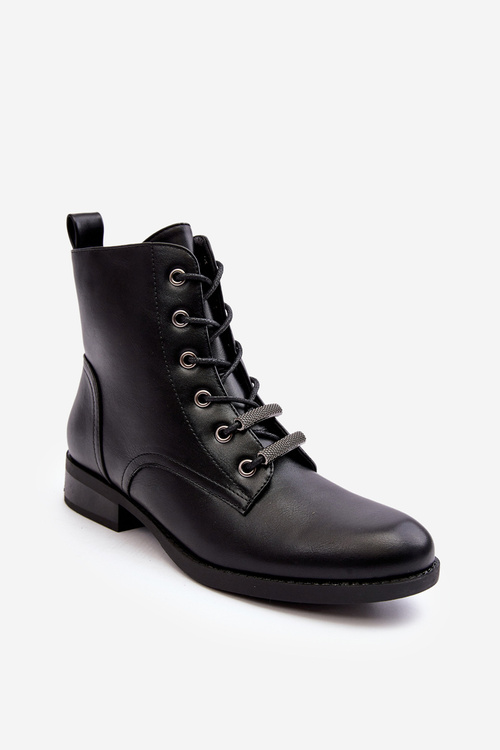 Класичні лаковані жіночі теплі чоботи Black Grimma