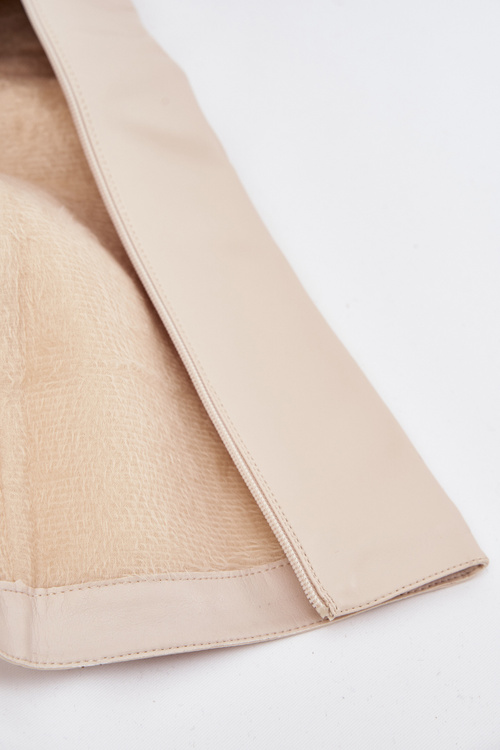 Теплі жіночі чоботи на підборах і платформі світло-бежеві Lysara