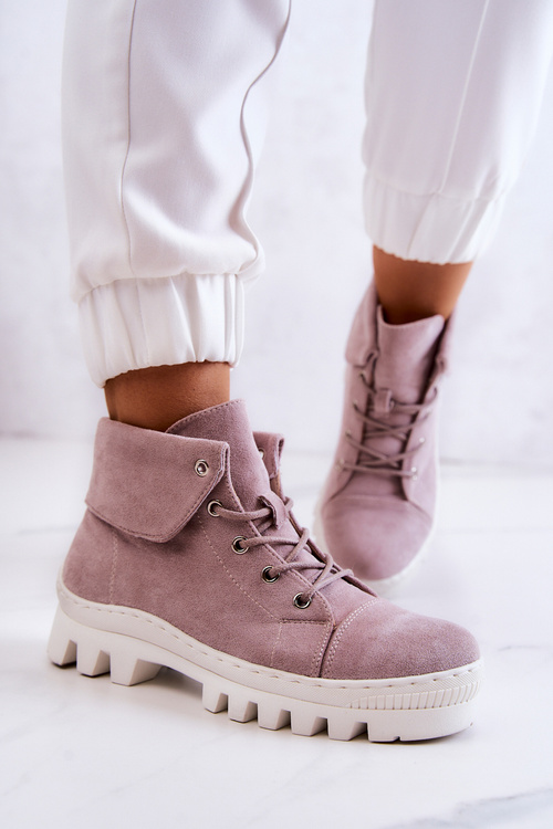 Замшеві чоботи Trapper Tiered Світло-фіолетові Dalles