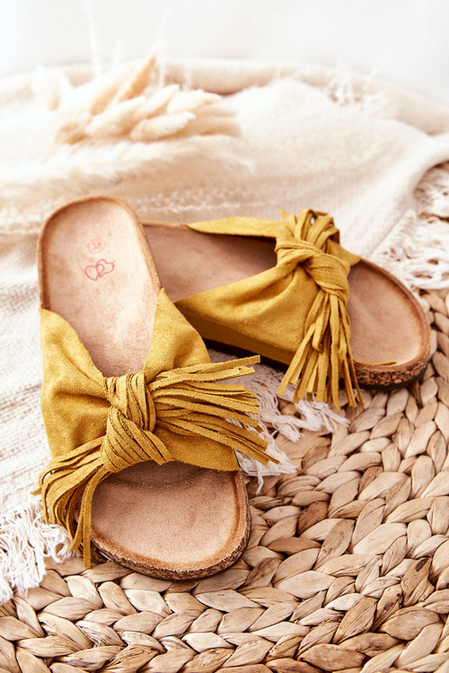 Тапочки На Корковій Підошві Жовті Taryne