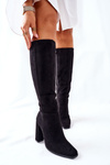 Жіночі утеплені високі чоботи Black Finner
