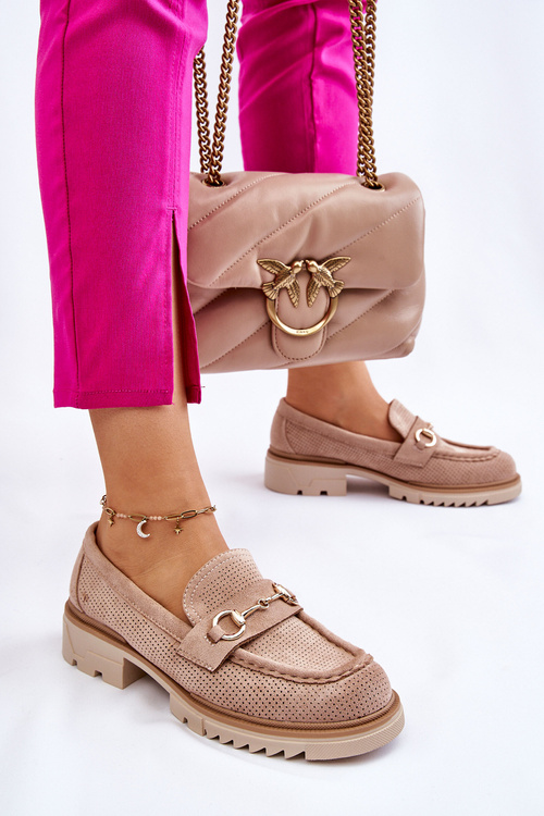 Класичні жіночі лофери Лофери бежеві Колтон