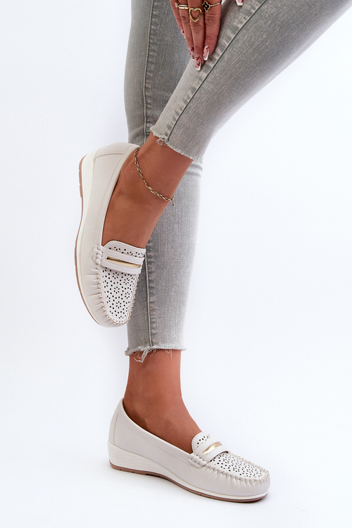 Жіночі лофери з вигадливим дизайном з екошкіри Off-White Nassnema