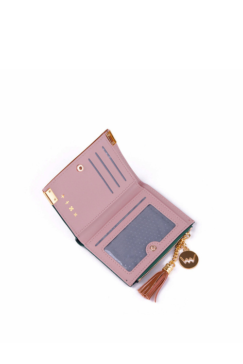 Маленький шкіряний гаманець синій/коричневий Каліпсо