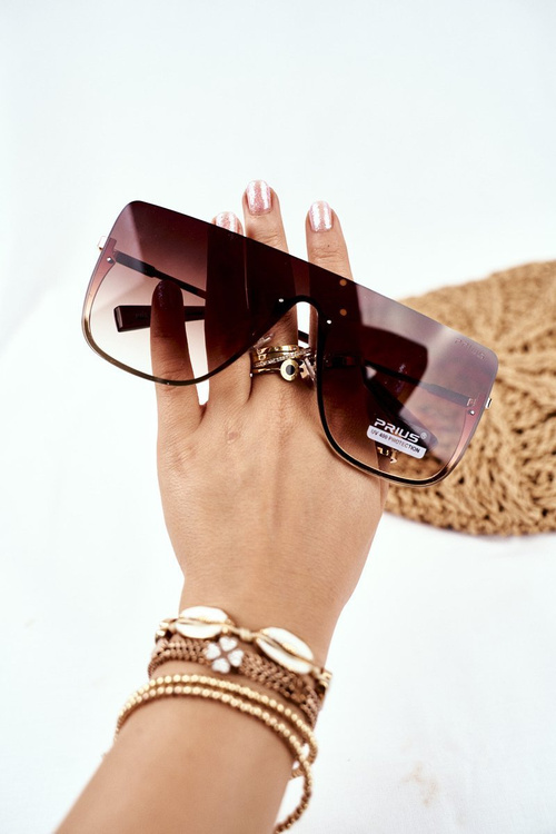 Жіночі сонцезахисні окуляри Gold Prius PRE-37 Brown Gradient