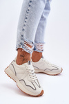 Жіноче шкіряне спортивне взуття бежеві Faro