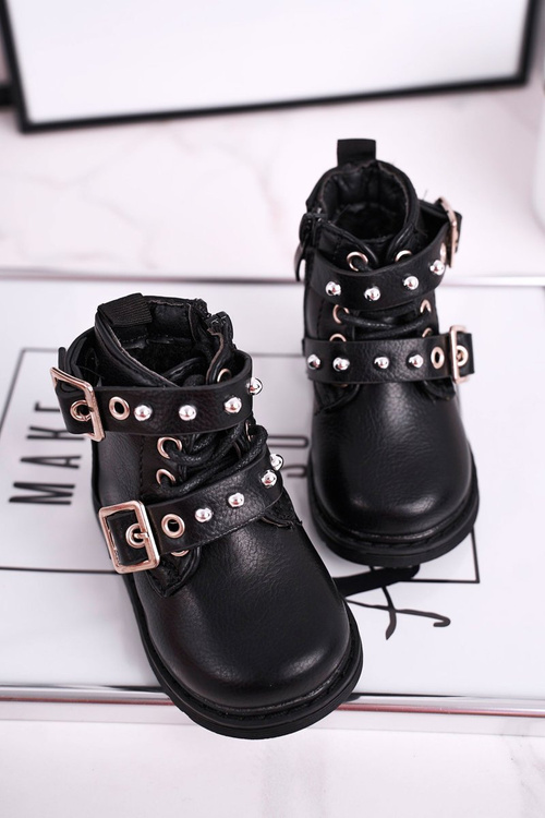 Чоботи дитячі теплі з хутром Black Mary