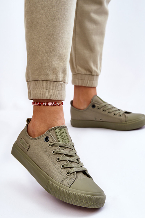 Жіночі класичні низькі кросівки Big Star LL274028 Green