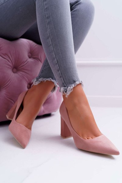 Жіночі туфлі на шпильці Suede Pink Clarina
