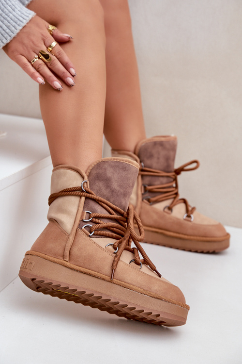 Жіночі Снігоступи На Платформі З Шнурівкою D.Franklin DFSH370013 Camel