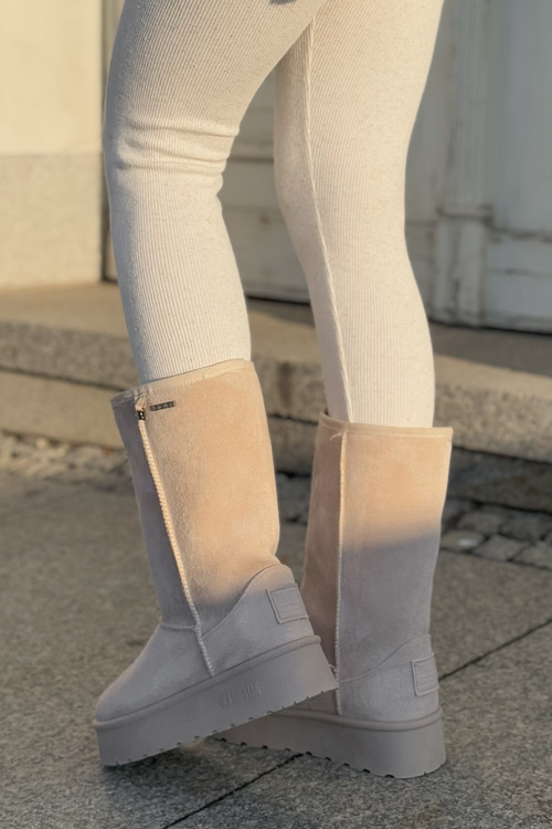 Високі зимові черевики на платформі Big Star OO274894 Світло-бежевий