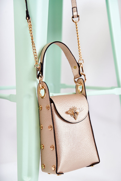 Маленька жіноча сумочка з орнаментом золото Ellies