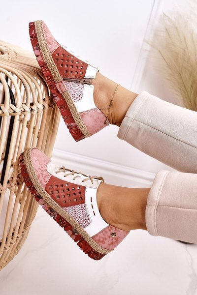 Жіночі шкіряні броги Maciejka Coral 03339-43