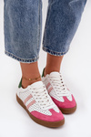 Шкіряні дихаючі жіночі кросівки Zazoo N1318 Біло-Рожеві