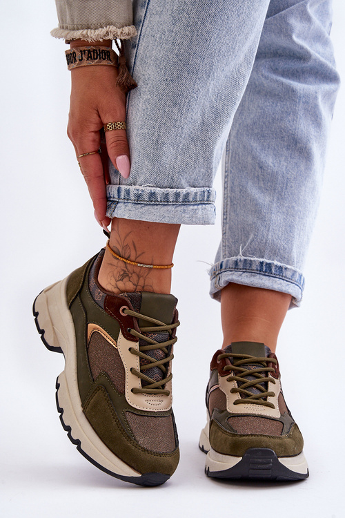 Кросівки на платформі зі шнурівкою Green Escape