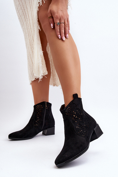 Жіночі мереживні черевики Чорні Madalina