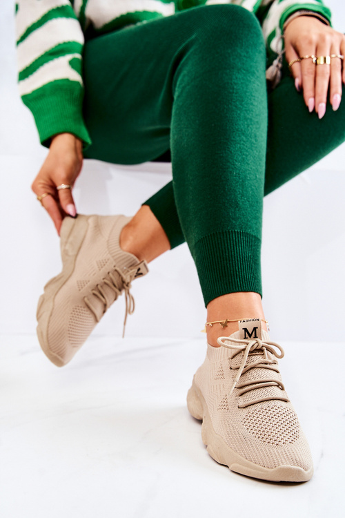 Спортивне взуття Кросівки Тканина темно-бежева Nolene