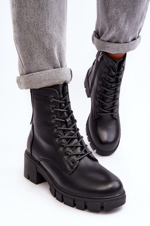 Жіночі м'які ботильйони Workery на блискавці чорного кольору Evrarda