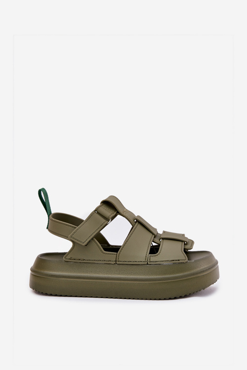 Жіночі сандалі на платформі зелені Nitavelia