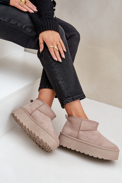 Жіночі Снігові Чоботи На Платформі Бежеві Ninala