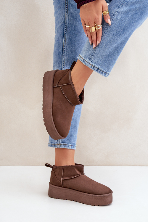 Низькі Снігоступи На Платформі Коричневі Кофеді