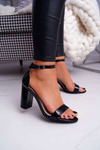 Жіночі босоніжки на шпильці Black Huran